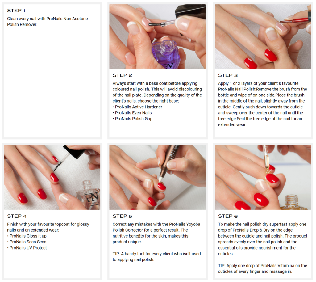 Nail Polish application in 6 steps | Palace Salon Nails & Spa